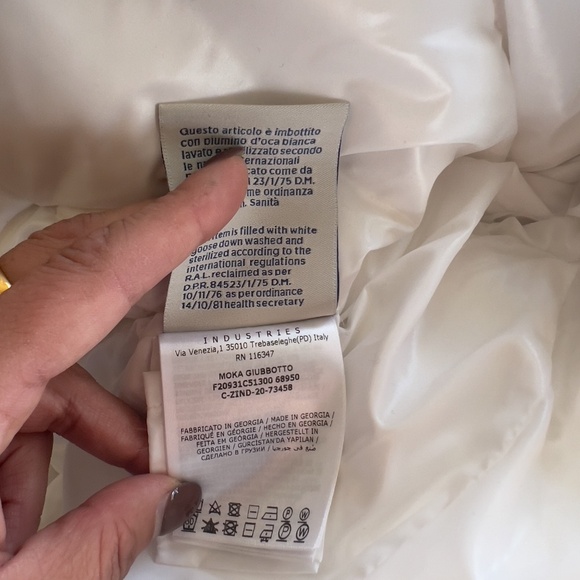 Moncler White Moka Guibbotto Down/Puffer coat NWT - Picture 4 of 7